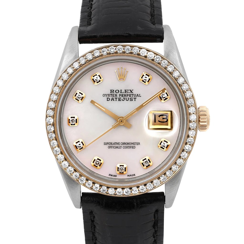 Up Close Front Facing Picture Of Rolex 16013 Stainless Steel Watch Pre Owned Condition