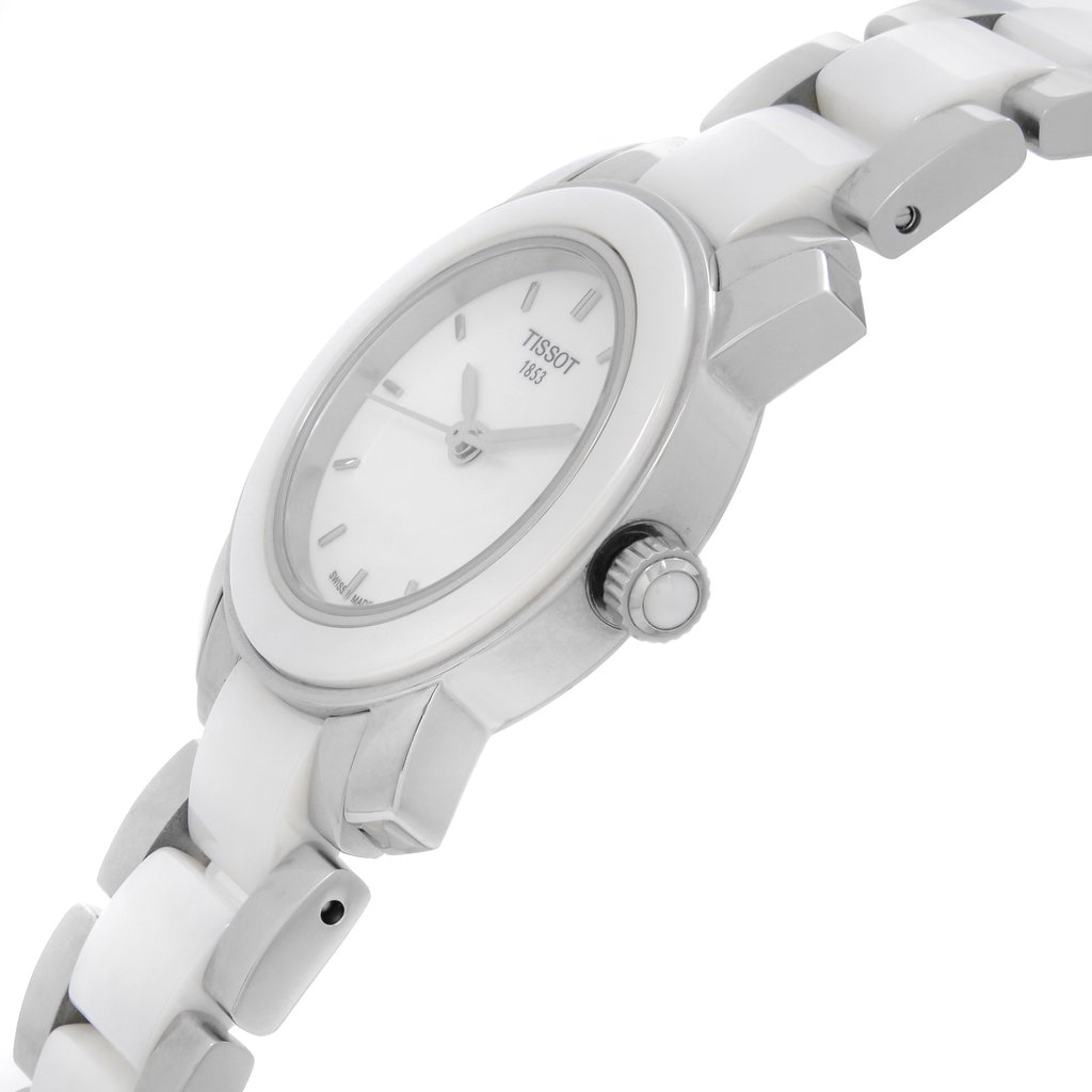 View Of Crown Facing Side Of Tissot T064.210.22.011.00 Stainless Steel Watch Display Model Condition