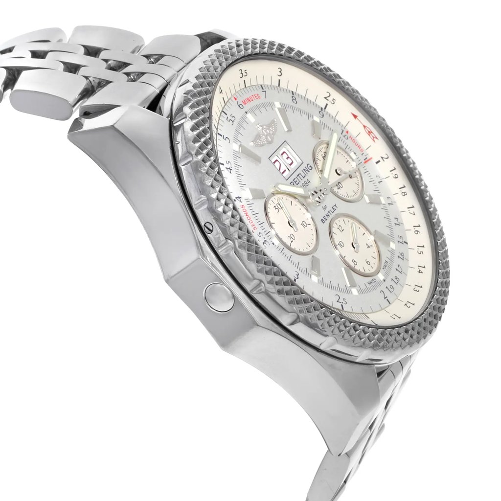 View Of Opposite Crown Facing Side Of Breitling A4436412/G679-990A Stainless Steel Watch Pre Owned Condition