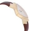 An image of a Wristwatch by Hamilton. This Pre Owned item is designed for Unisex Adult, featuring a Dress/Formal style. It has a Quartz movement and an Analog display with a Silver dial color. The indices include 12-Hour Dial,Stick Indexes. The band is made of Leather and the case is made of Stainless Steel. The watch has a Triangle shape with a case size of 32 mm and a case thickness of 10 mm.