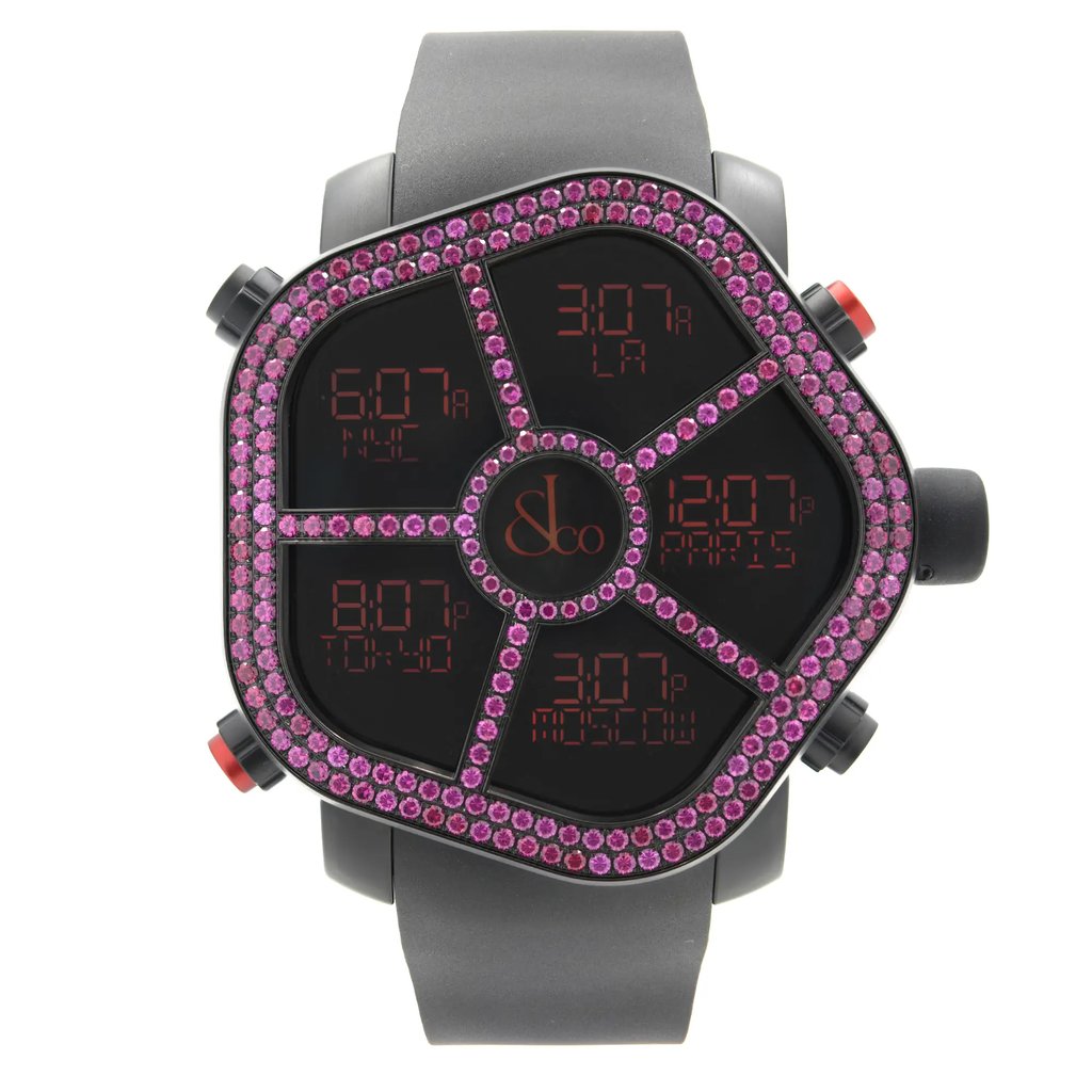 Front Full View Of JACOB & Co. GH100.11.UU.PB.AHA4D Stainless Steel Watch Display Model Condition {Product Condition}