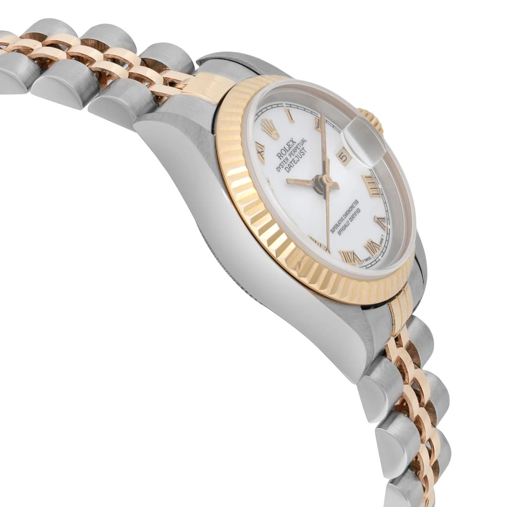 View Of Opposite Crown Facing Side Of Rolex 69173 Stainless Steel Watch Pre Owned Condition