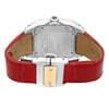 Back View Of {Caseback} Back Case And Closed Leather Band Of Cartier W20107X7 Watch Pre Owned Condition