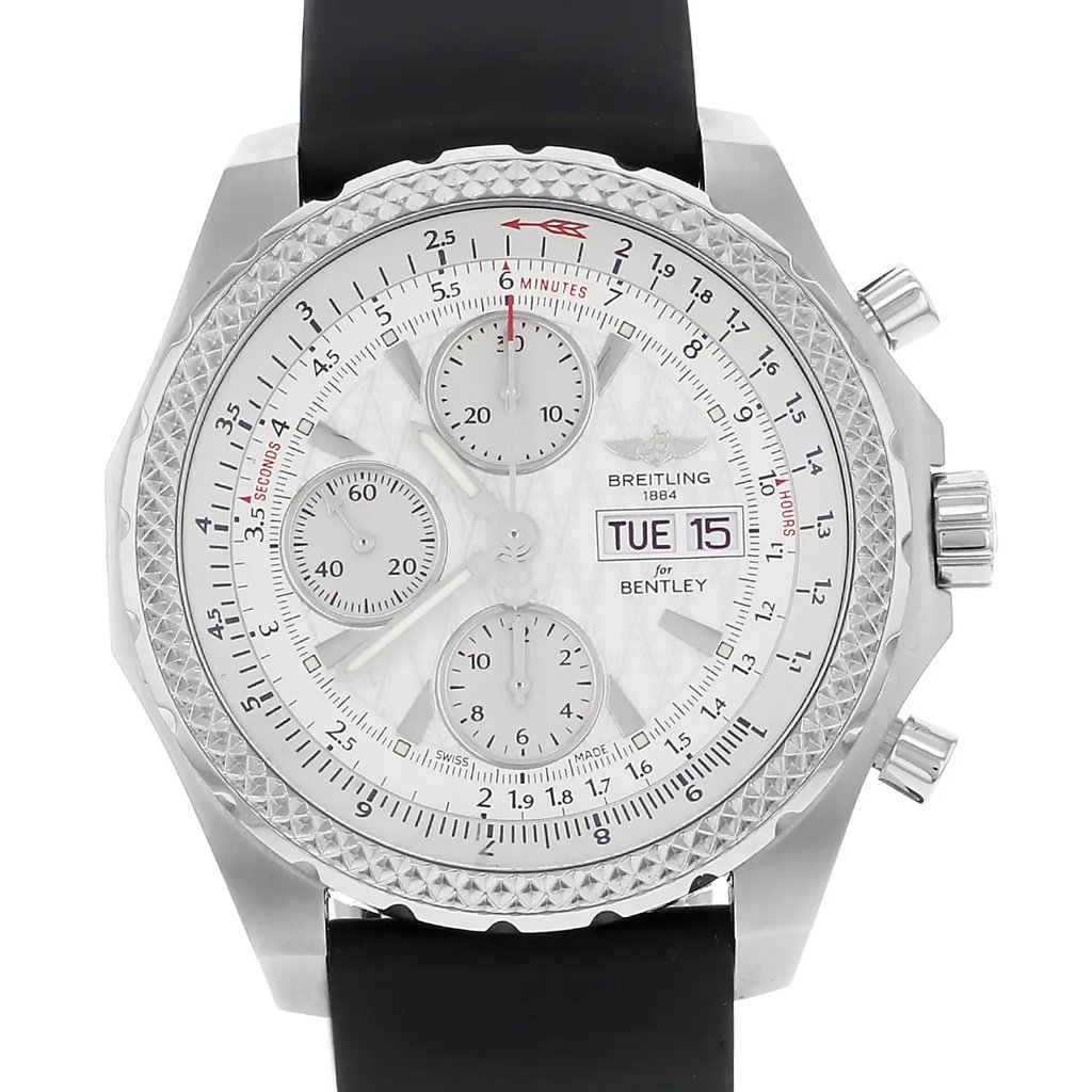Up Close Front Facing Picture Of Breitling A1336313/G680-1RD Stainless Steel Watch Pre Owned Condition