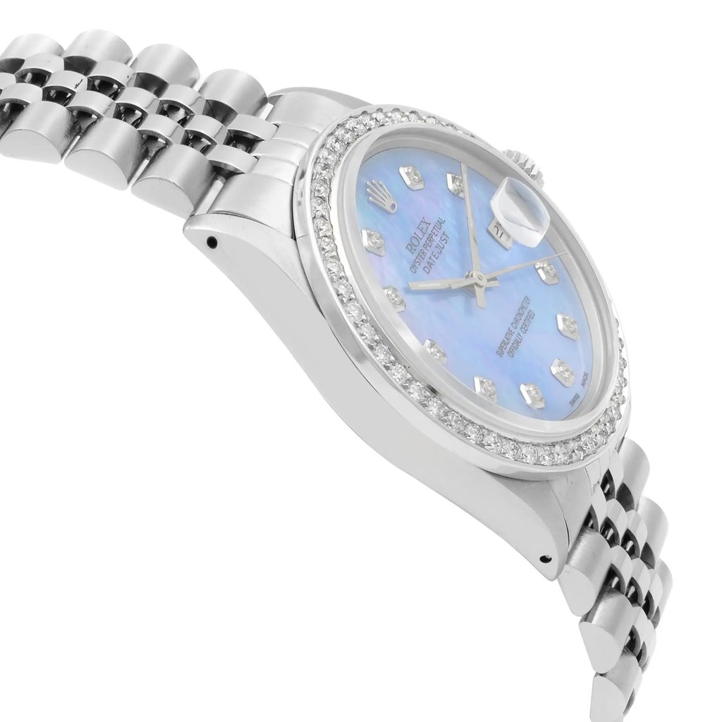 View Of Opposite Crown Facing Side Of Rolex 16014 Stainless Steel Watch Pre Owned Condition