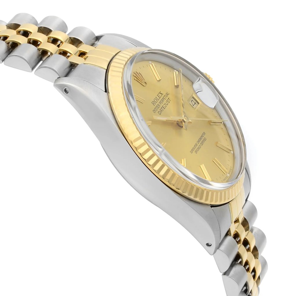 View Of Opposite Crown Facing Side Of Rolex 16013 Stainless Steel Watch Pre Owned Condition