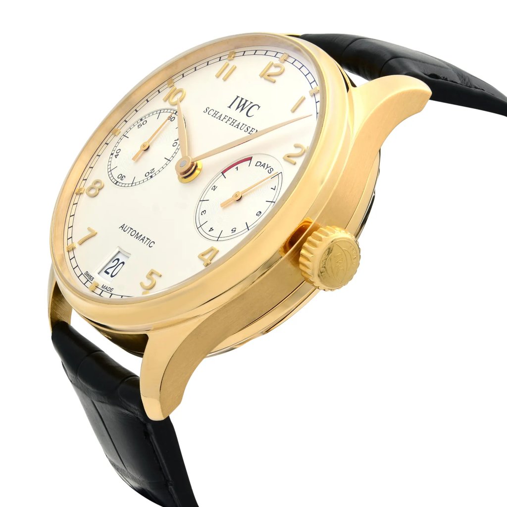 View Of Crown Facing Side Of IWC IW500101 Rose Gold,Gold 18kt Watch Pre Owned Condition