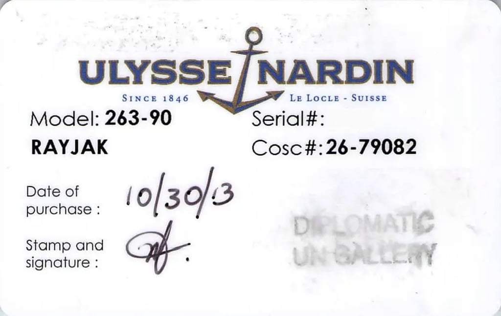 7th image of Ulysse Nardin 263-90-3/92 Wristwatch, DisplayModel condition