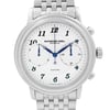 Up Close Front Facing Picture Of RAYMOND WEIL 4830-ST-05659 Stainless Steel Watch New Condition