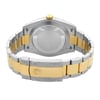 Back View Of {Caseback} Back Case And Closed Stainless and Solid Gold Band Of Rolex 126333 Watch Pre Owned Condition