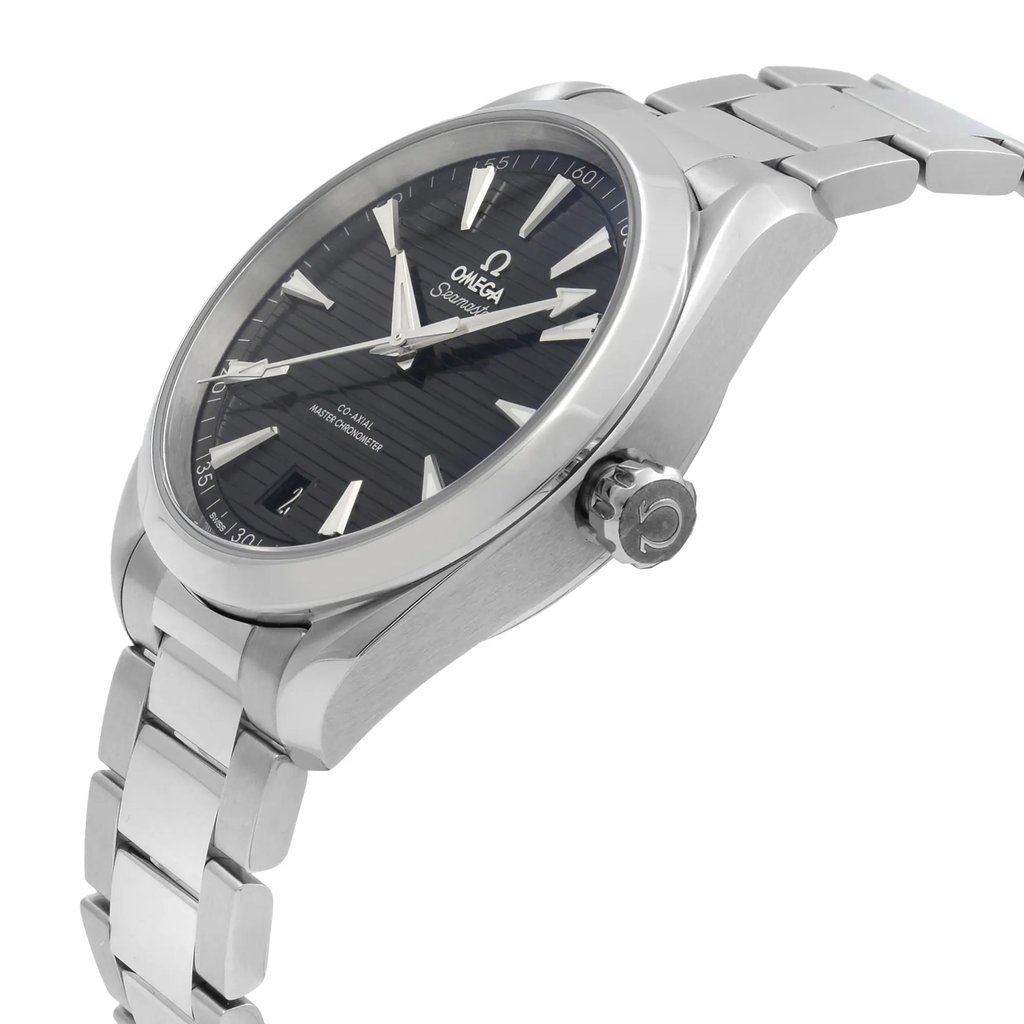 View Of Crown Facing Side Of OMEGA 220.10.41.21.01.001 Stainless Steel Watch Display Model Condition