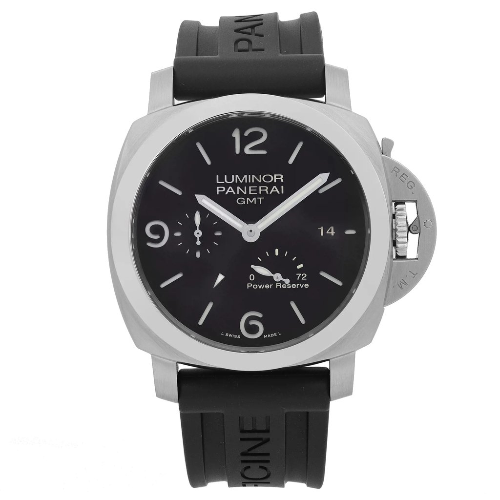 Front Full View Of Panerai PAM00321 Stainless Steel Watch Pre Owned Condition Excellent