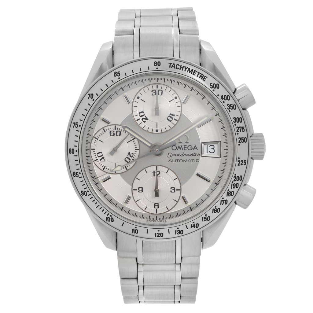 Front Full View Of OMEGA 3513.30.00 Stainless Steel Watch Pre Owned Condition {Product Condition}