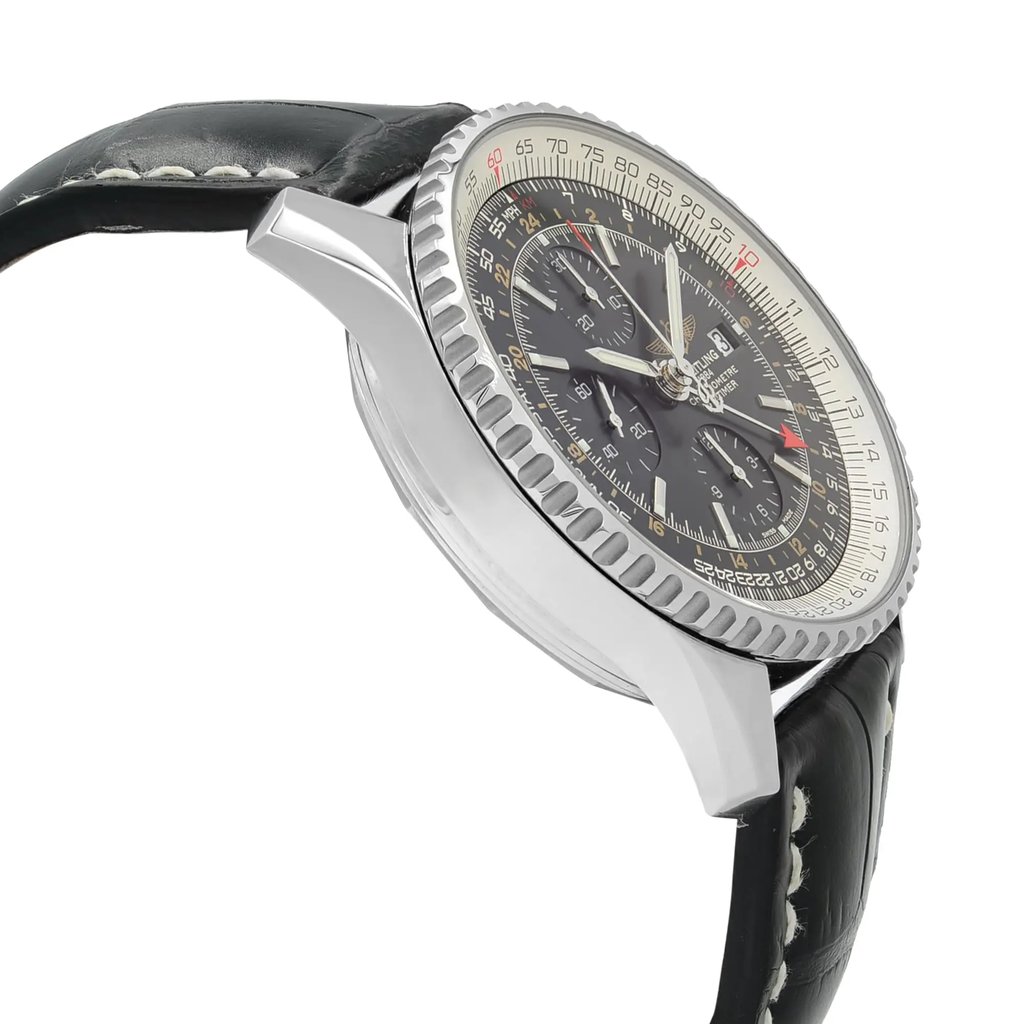 View Of Opposite Crown Facing Side Of Breitling A2432212/B726-441X Stainless Steel Watch Display Model Condition