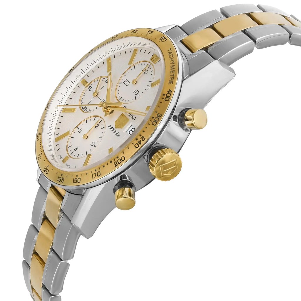 View Of Crown Facing Side Of TAG Heuer CV2050.BD0789 Stainless Steel Watch Pre Owned Condition