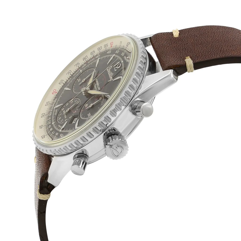 View Of Crown Facing Side Of Breitling A41030 Stainless Steel Watch Pre Owned Condition