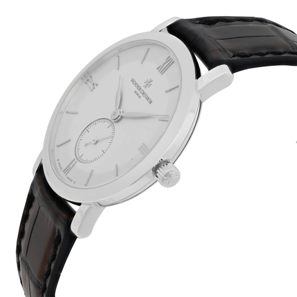 View Of Crown Facing Side Of Vacheron Constantin 81160/000G-9062 White Gold Watch Pre Owned Condition