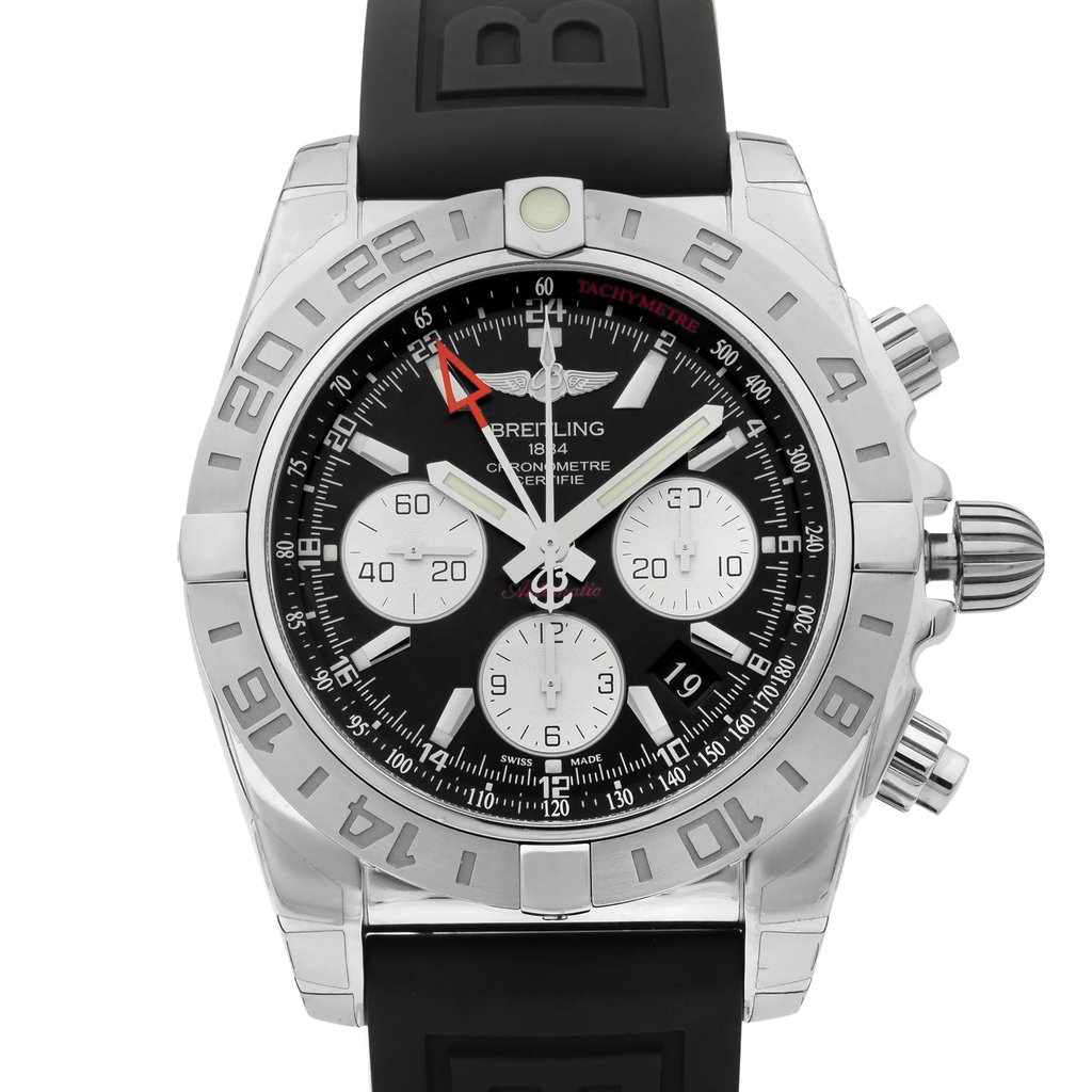 Up Close Front Facing Picture Of Breitling AB042011/BB56-153S Stainless Steel Watch Unworn Condition