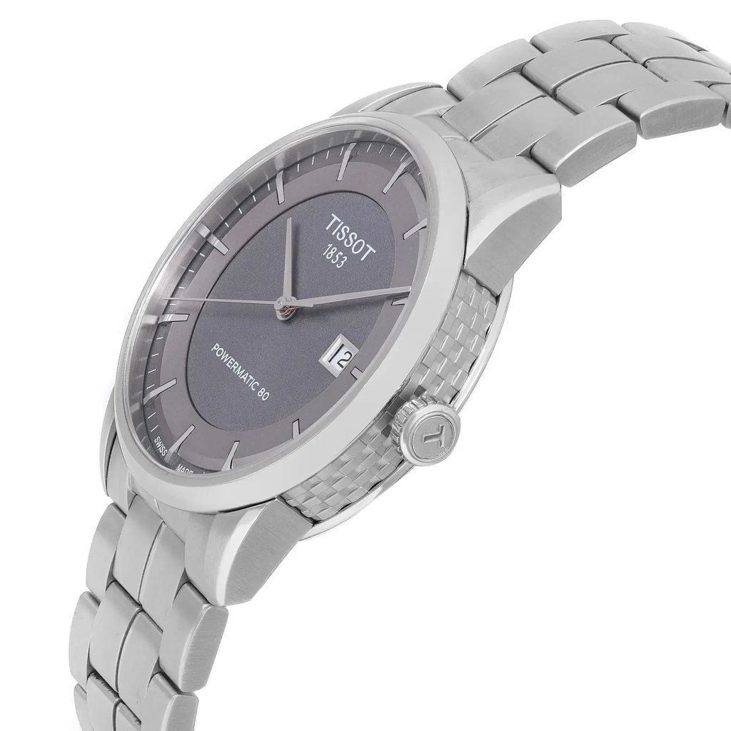 View Of Crown Facing Side Of Tissot T086.407.11.061.00 Stainless Steel Watch Pre Owned Condition