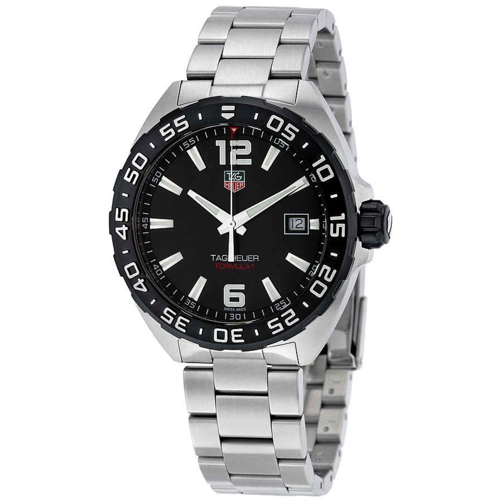 Front Full View Of Tag Heuer WAZ.110.BA08 Stainless Steel Watch Display Model Condition {Product Condition}