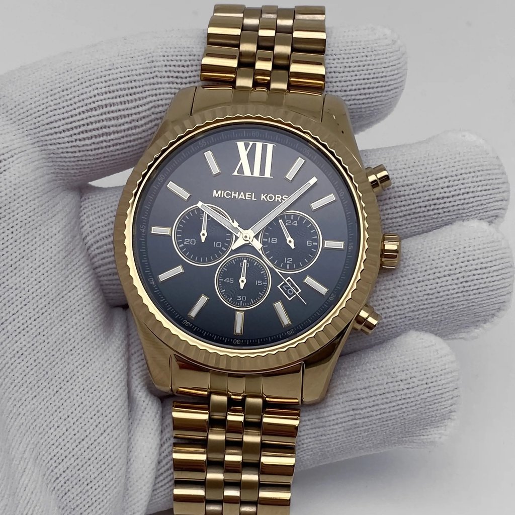 Front Full View Of Michael Kors MK8286 Stainless Steel Watch New With Defects Condition {Product Condition}