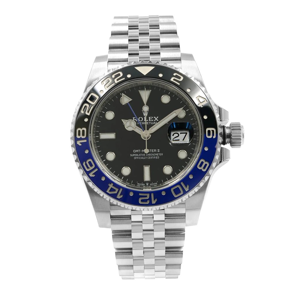 Front Full View Of Rolex 126710BLNR Stainless Steel Watch Unworn Condition {Product Condition}