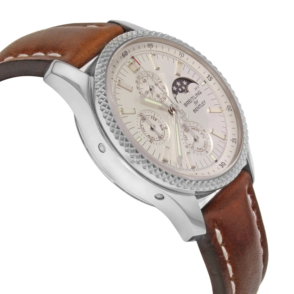 View Of Opposite Crown Facing Side Of Breitling P1936212/G629-437x Stainless Steel Watch Pre Owned Condition