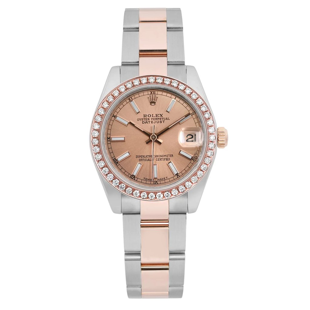 Front Full View Of Rolex 178271 Stainless Steel Watch Pre Owned Condition Good