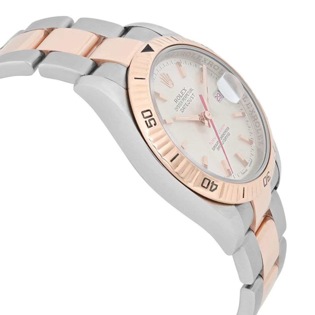 View Of Opposite Crown Facing Side Of Rolex 116261 Stainless Steel Watch Pre Owned Condition