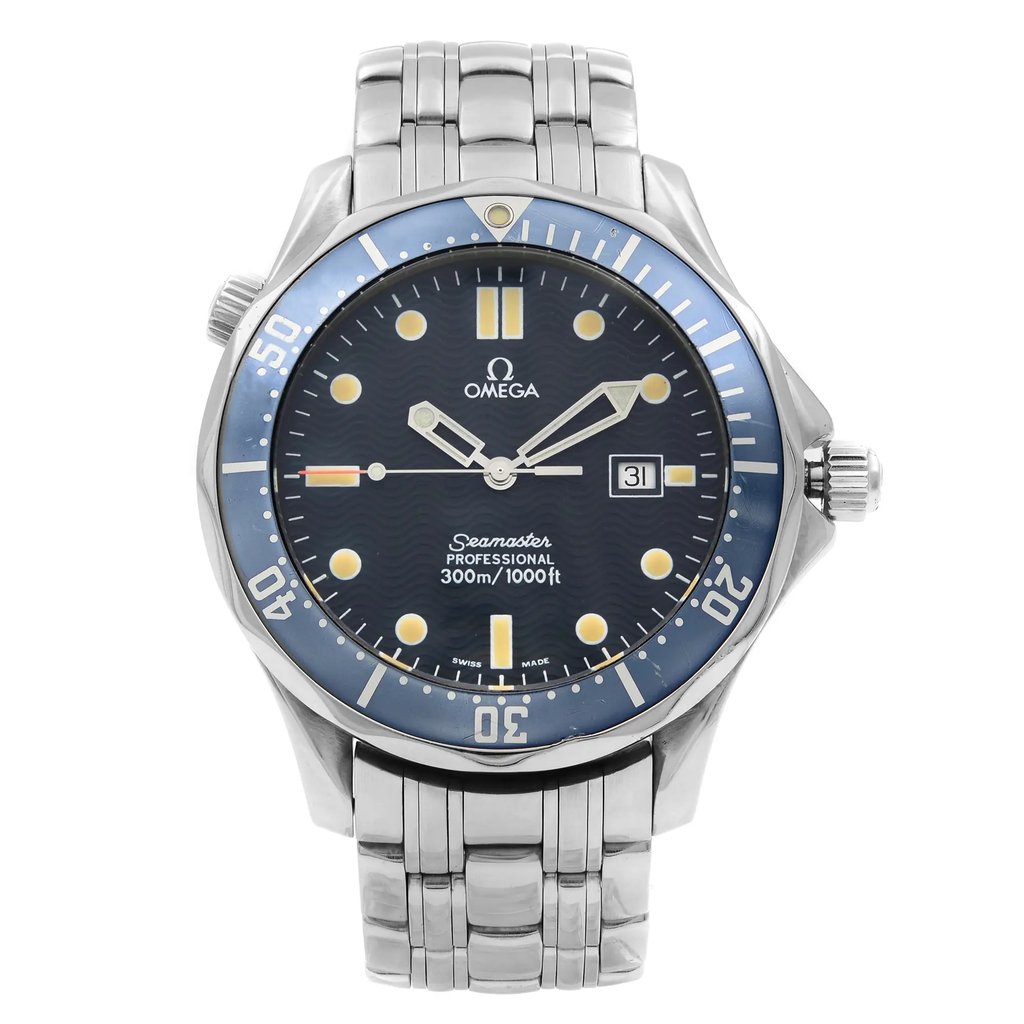 Front Full View Of OMEGA 2541.80.00 Stainless Steel Watch Pre Owned Condition {Product Condition}