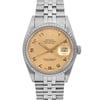 Up Close Front Facing Picture Of Rolex 16030 Stainless Steel Watch Pre Owned Condition
