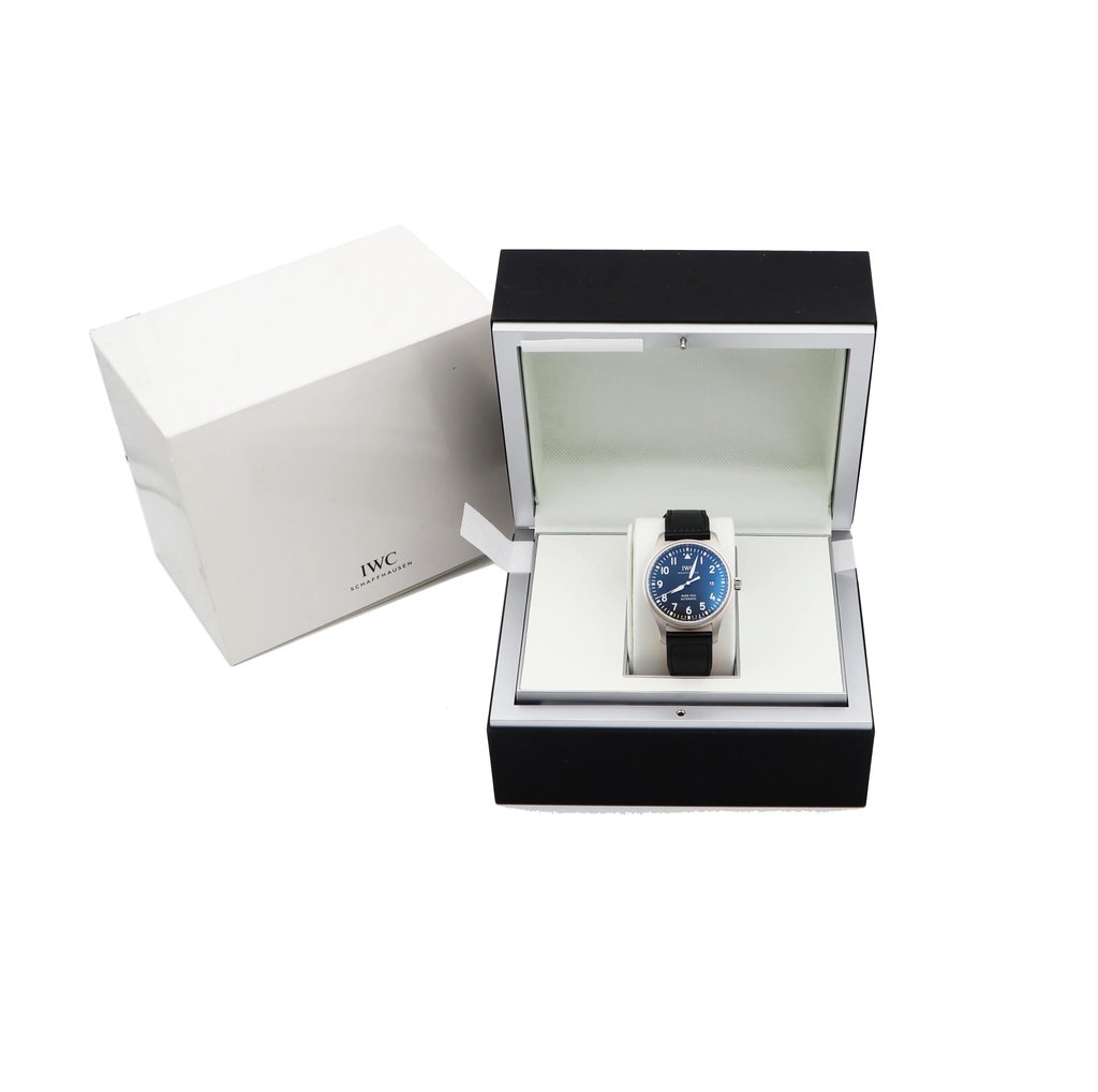  Full View Box, Documents and IWC IW327001 With Watch In The Image 