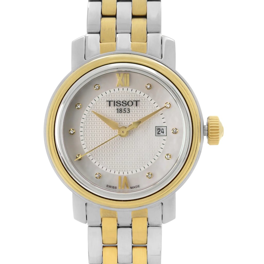 Up Close Front Facing Picture Of Tissot T097.010.22.116.00 Stainless Steel Watch Display Model Condition