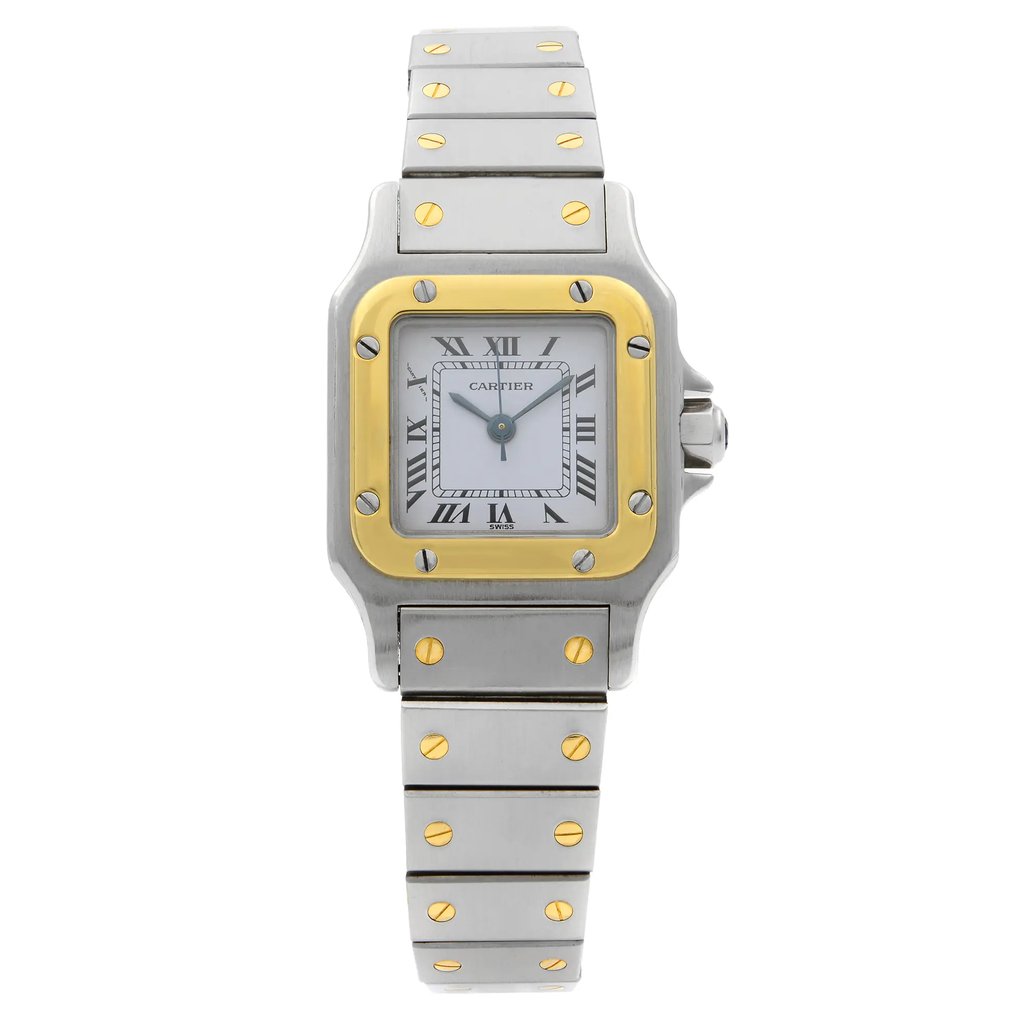 Front Full View Of Cartier 1170902 Stainless Steel Watch Pre Owned Condition Good