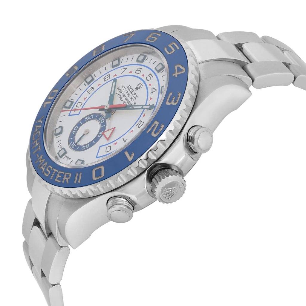 View Of Crown Facing Side Of Rolex 116680 Stainless Steel Watch Pre Owned Condition