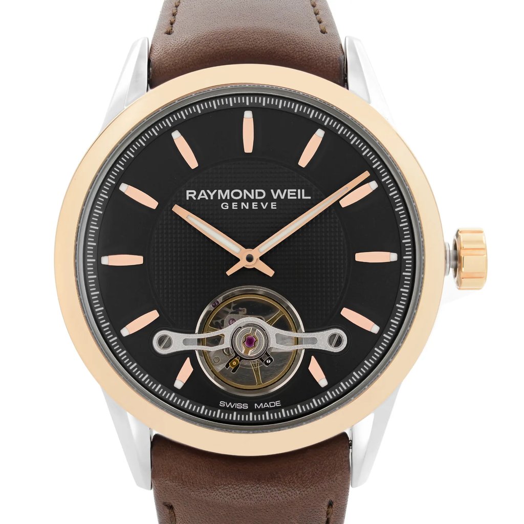 Up Close Front Facing Picture Of RAYMOND WEIL 2780-SC5-20001 Stainless Steel Watch New With Defects Condition