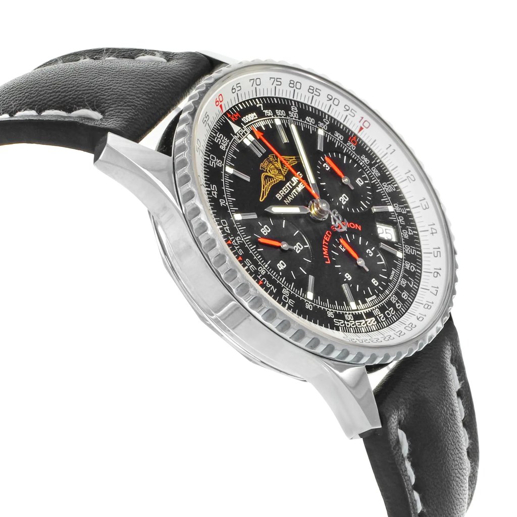 View Of Opposite Crown Facing Side Of Breitling A233222P/BD70-435X Stainless Steel Watch Display Model Condition