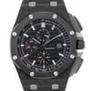 Up Close Front Facing Picture Of Audemars Piguet 26400AU.OO.A002CA.01 Carbon Fiber Watch Pre Owned Condition