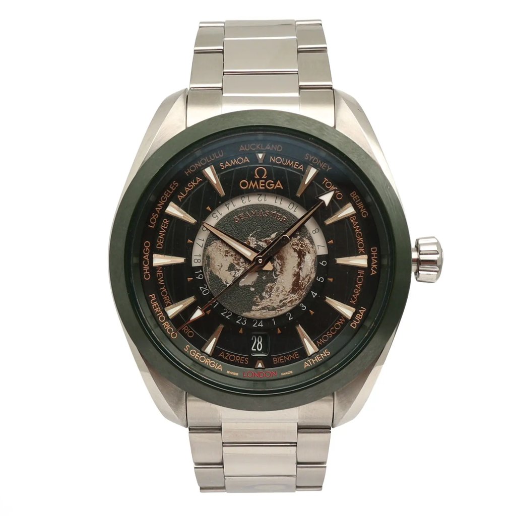 Front Full View Of OMEGA 220.30.43.22.10.001 Stainless Steel Watch New With Defects Condition {Product Condition}