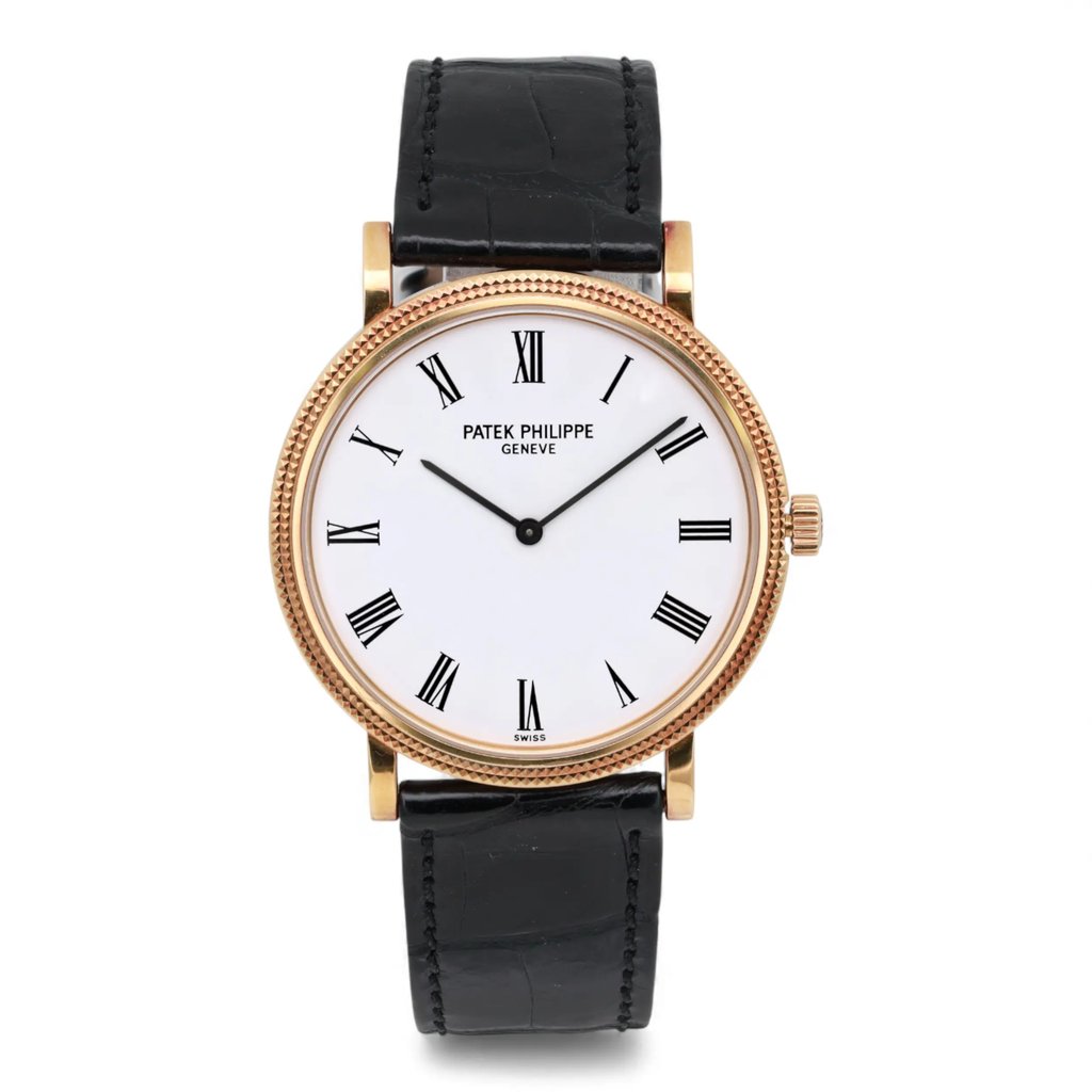 Front Full View Of Patek Philippe 5120J-001 Yellow Gold Watch Pre Owned Condition Good