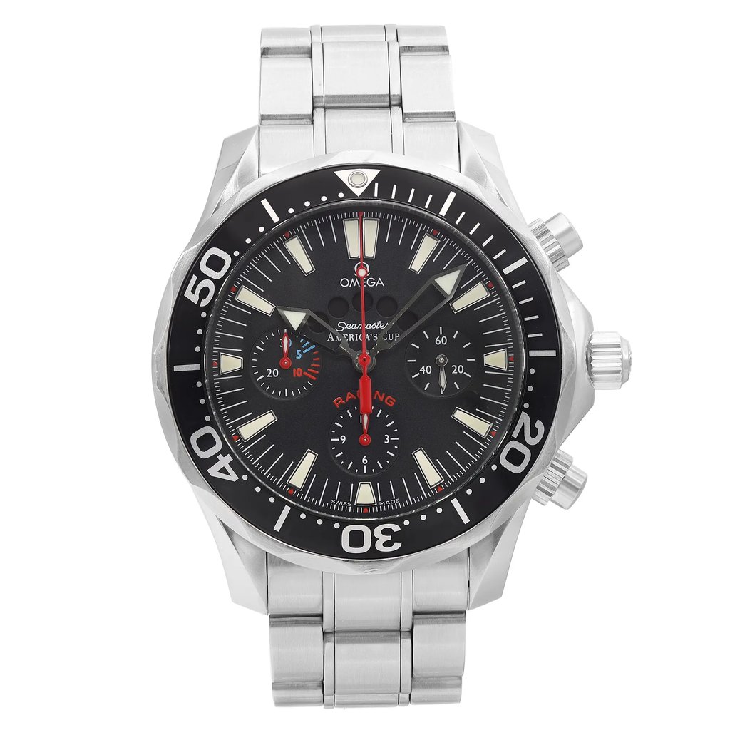 Front Full View Of OMEGA 2569.52.00 Stainless Steel Watch Pre Owned Condition Good