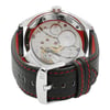 Back View Of {Caseback} Back Case And Closed Leather Band Of OMEGA 2806.52.37 Watch Pre Owned Condition