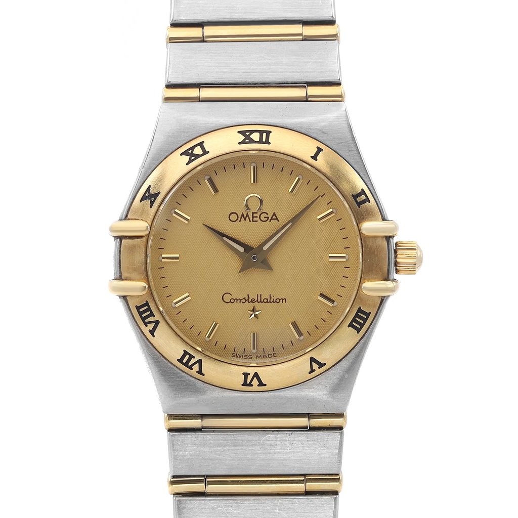 Up Close Front Facing Picture Of OMEGA 1272.10.00 Stainless Steel Watch Pre Owned Condition