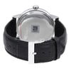 An image of a Wristwatch by Tissot. This New With Defects item is designed for Men, featuring a Dress/Formal style. It has a Quartz movement and an Analog display with a Black dial color. The indices include 12-Hour Dial,Roman Numerals. The band is made of Leather and the case is made of Stainless Steel. The watch has a Round shape with a case size of 42 mm and a case thickness of 9 mm.