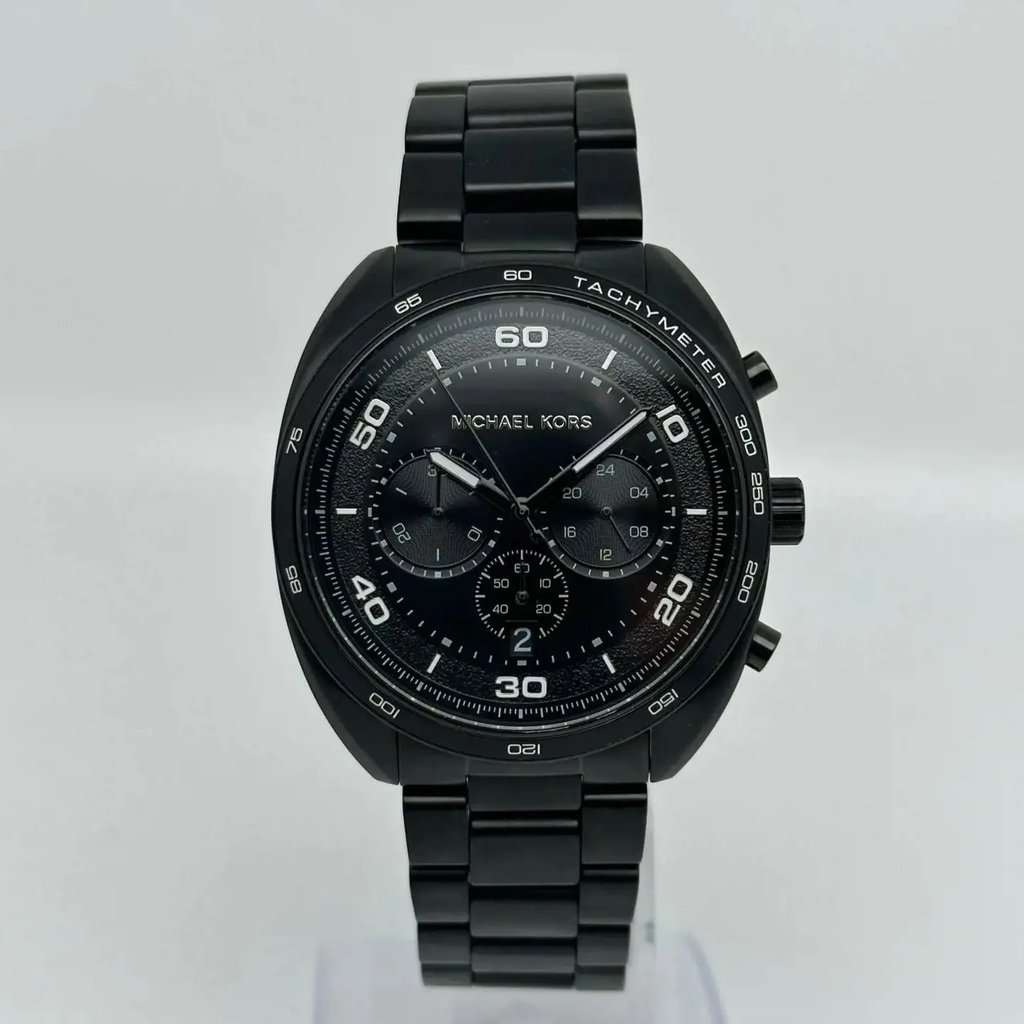 Front Full View Of Michael Kors MK8615 Stainless Steel Watch New With Defects Condition Good