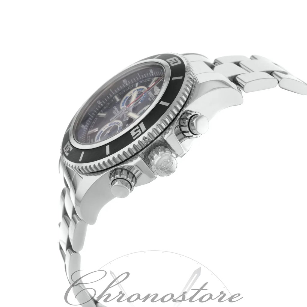 View Of Crown Facing Side Of Breitling A73310A8 / BB74-160A Stainless Steel Watch Display Model Condition