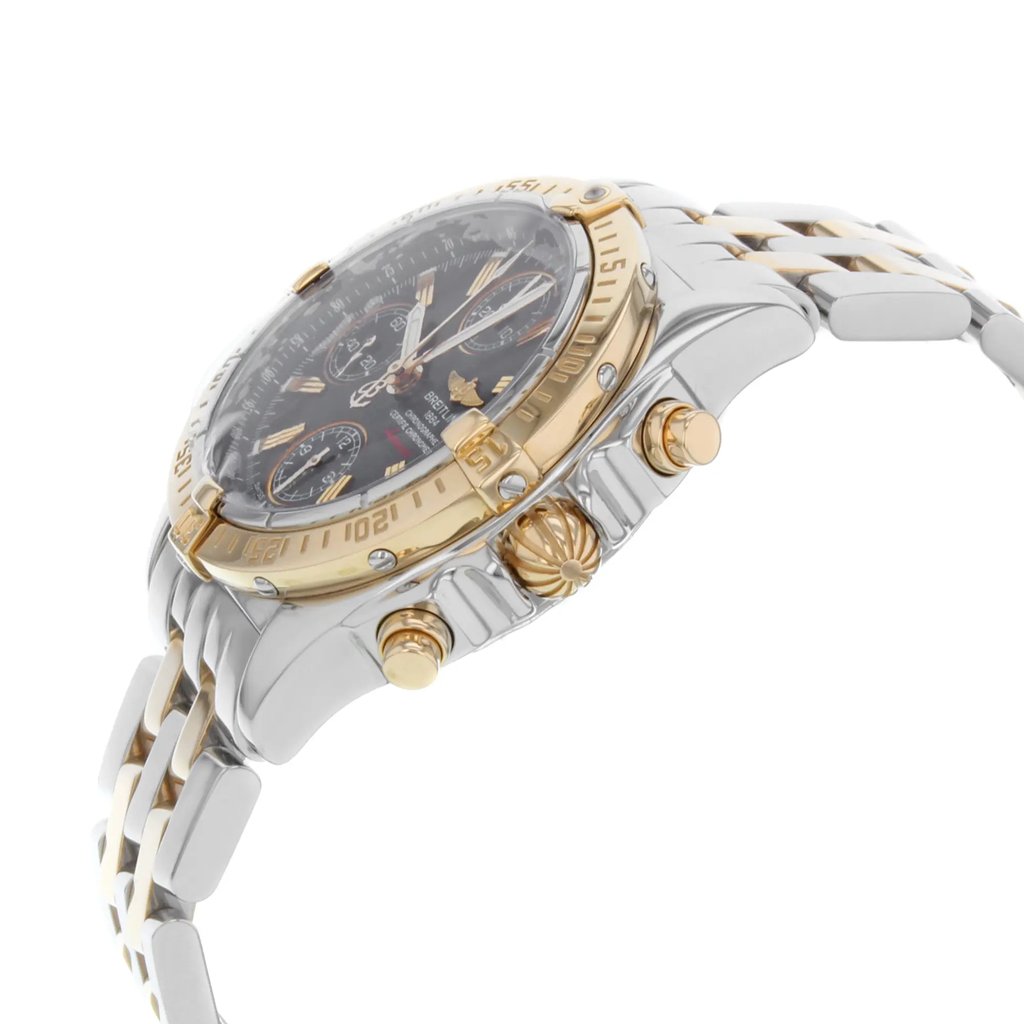 View Of Crown Facing Side Of Breitling C13358 Stainless Steel Watch Pre Owned Condition