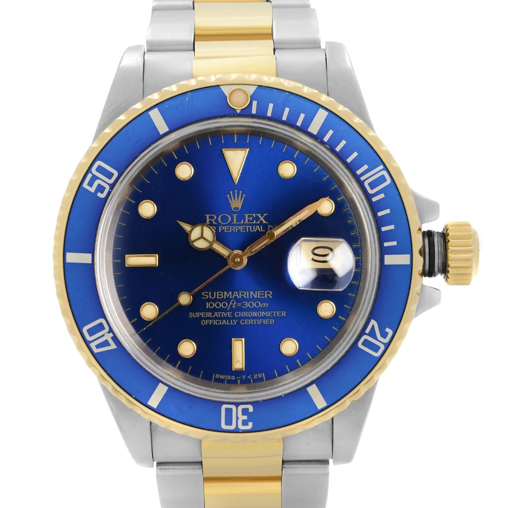 Up Close Front Facing Picture Of Rolex 16803 Stainless Steel Watch Pre Owned Condition