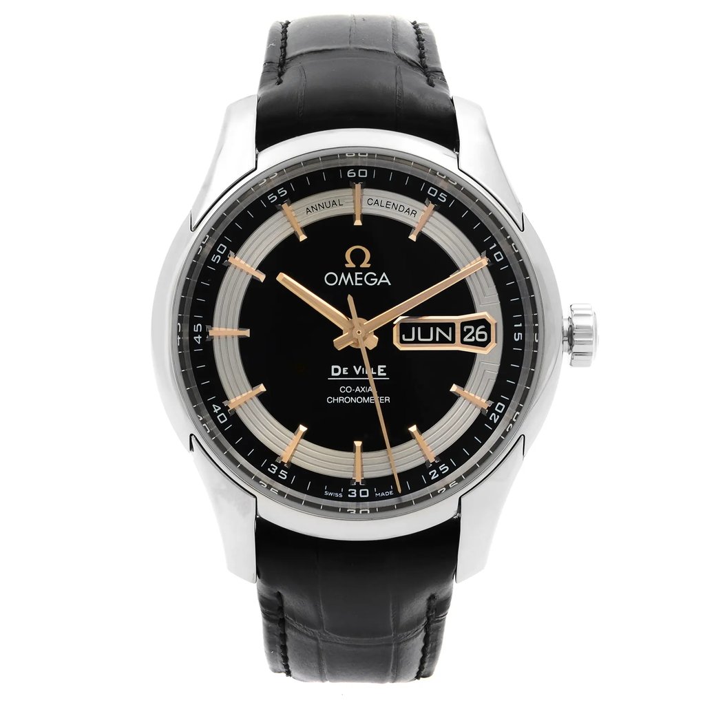 Front Full View Of OMEGA 431.63.41.22.01.001 White Gold Watch Unworn Condition {Product Condition}