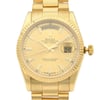 Up Close Front Facing Picture Of Rolex 118238 Gold 18kt Watch Pre Owned Condition